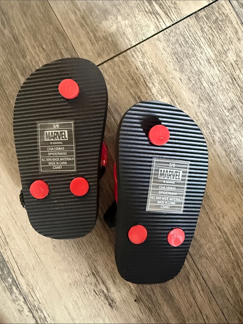 Marvel Kids Red and Blue Spider-Man Grip Sandals